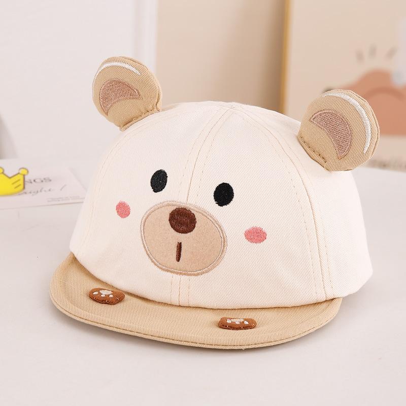 Cute Baby Boy Baseball Cap Spring Autumn Sun Hat for Infants Soft Breathable Visor for Small Months Summer UV Protection