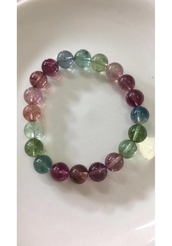 Peach Cixi Natural Tourmaline 3mm Bracelet: Single or Multiple Strands, Novel Style