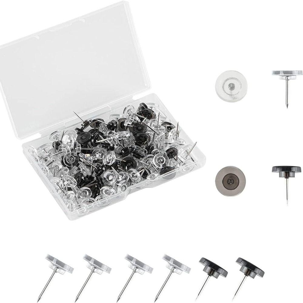 100Pcs Creative Round Head Nail DIY Thumb Tacks Easy Install Board Thumbtack  Wall Markers