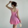 2025 Autumn Women's Solid Color Sleeveless Round Neck Backless Hip-Hugging Dress