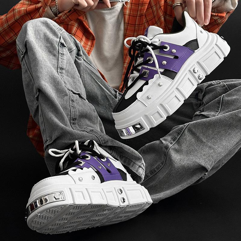 Shoes New Men's Shoes Niche Design Bread Shoes Men's Casual Punk Wind Skateboard Shoes Large Size Board Shoes Men