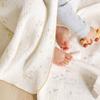 Prifua Amuuni Gauze Swaddle Double Layer 100cm X 100cm Swaddle Gauze Blanket Baby Cotton Moon and Stars 100%