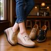 Women's Thick-Soled Leather Shoes - Versatile, Lightweight, Soft-Soled, Large Size, Perfect for Spring and Autumn