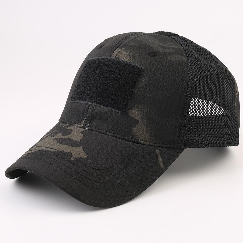 Mesh Cap Sun Hat Baseball Cap Adjustable Camouflage Summer Sports Outdoor Hat чёрный