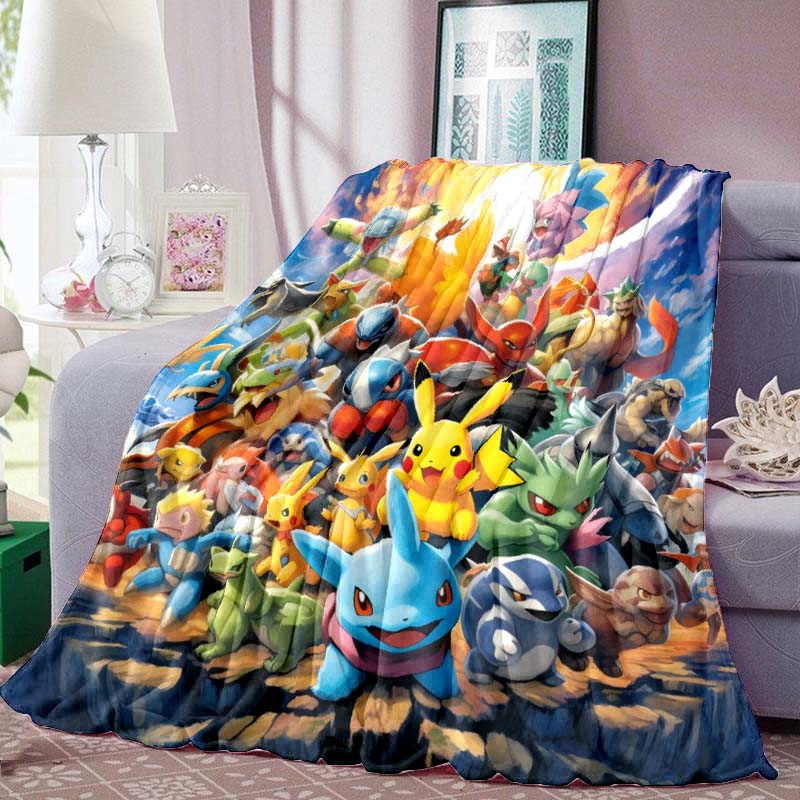 

Pokémon Pikachu Series Flannel Blanket—Soft to the touch, the perfect choice for home relaxation; an excellent gift for Pokémon 75x90cm