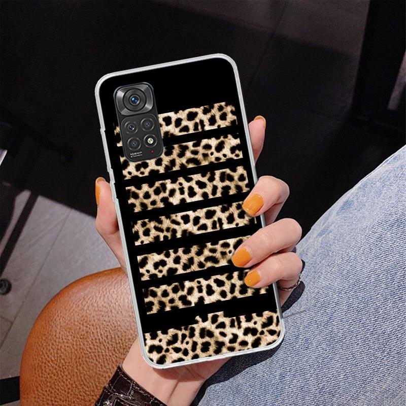 Leopard Print Phone Case For Xiaomi Redmi Note 15 14 13 12S 12 11 Pro Plus 14S 11S 11E 10 10S 11T 5G Personalized Cover Redmi No