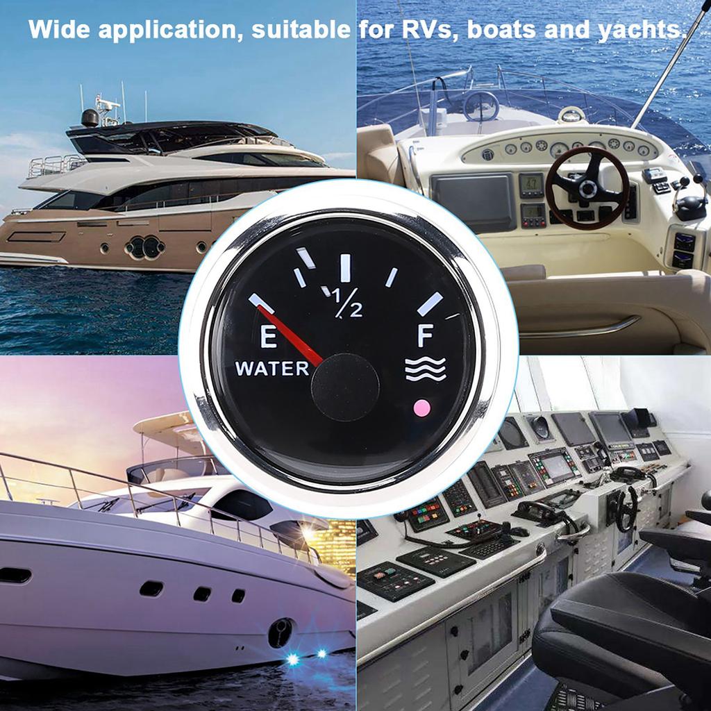 52mm/2in Water Gauges 932V Smart Alarm for Marine Boat RV 0190ohm Europn Sensor