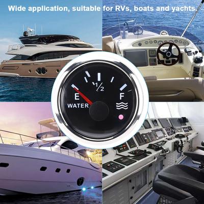 52mm/2in Water   Gauges 932V   Smart Alarm for Marine Boat RV 0190ohm Europn Sensor