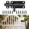 Black Sliding Door Latches Industrial Grade Stainless Steel Weatherproofed Secure Locking System for Garage Door