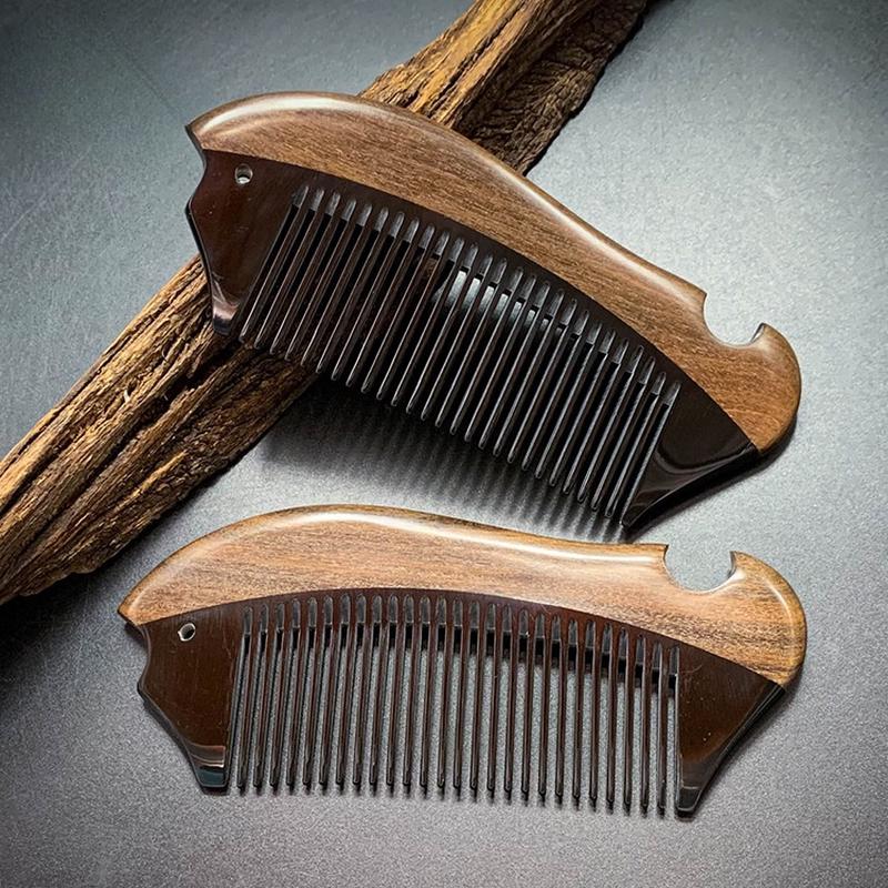 Beiduo Yang Wood & Horn Fish Massage Comb