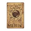 Targa Vintage Caffè Fresco Metallo Latta Segno Retro Bevanda Caffè Poster Adesivi da Parete per Caffetteria Negozio Ristorante Decorazione Casa Stanza