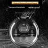 7" Wrangler LED Off-Road Headlight: Crescent Harley Motorcycle Spotlight with High/Low Beam