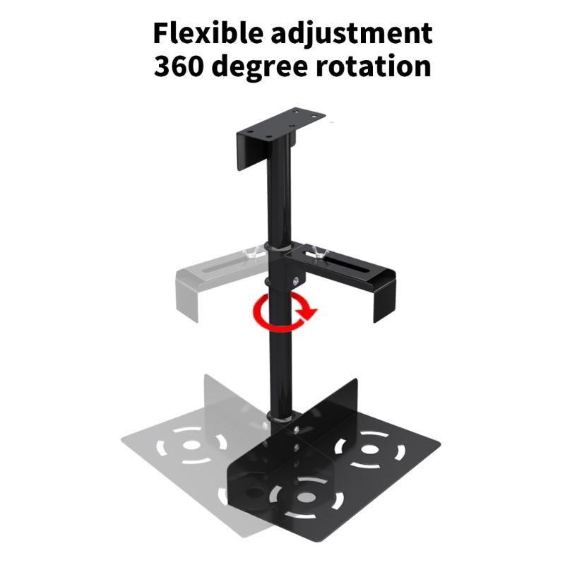 PC Case Holder Adjustable Metal Under Desk CPU Holder Bracket For Home Office And Gaming Setups Enhances Legroom