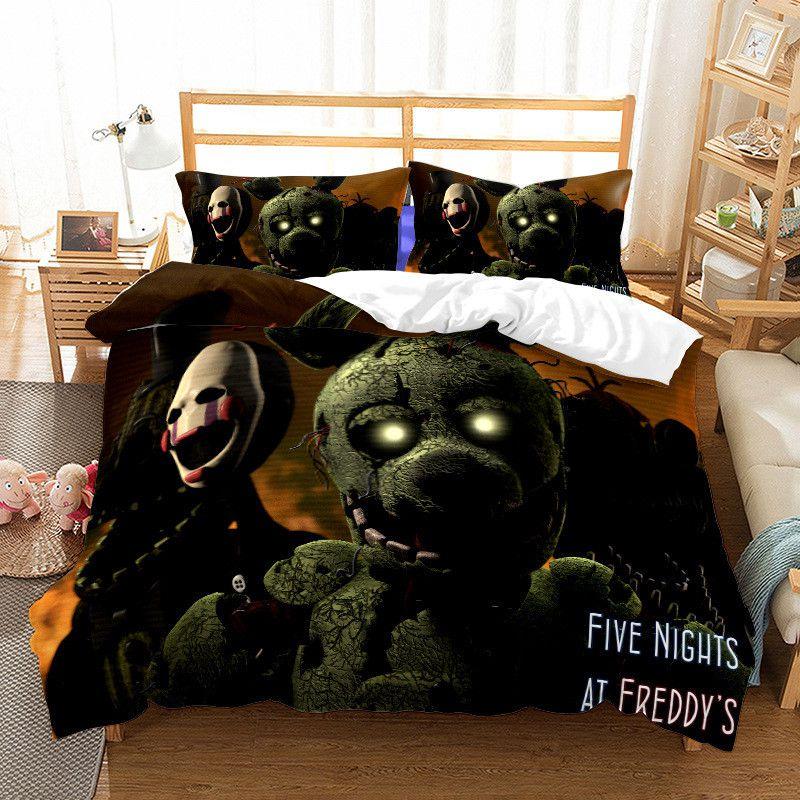 Five At Nights Freddys Cartoon Bear Bedding Set Duvet Cover With Set Pillowcase