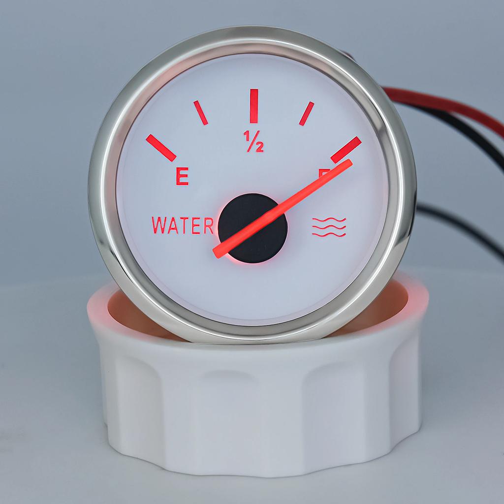 100-500mm Stainless Steel Marine Water Level Gauge Sensor Fit Boat Car Water Level Gauge Meter 0-190ohm with Red Backlight 9-32V