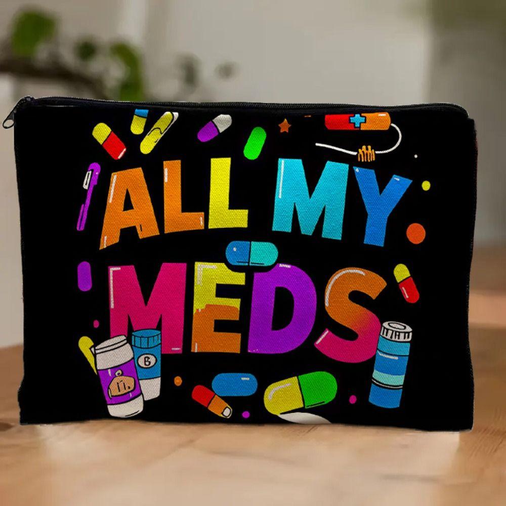 Cute Printed Makeup Bag Multifunctional Portable Zipper Bags Coin Purse Gifts