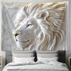 3D Relief Lion Head Hanging Cloth Modern Art Decorative Wall Tapestry