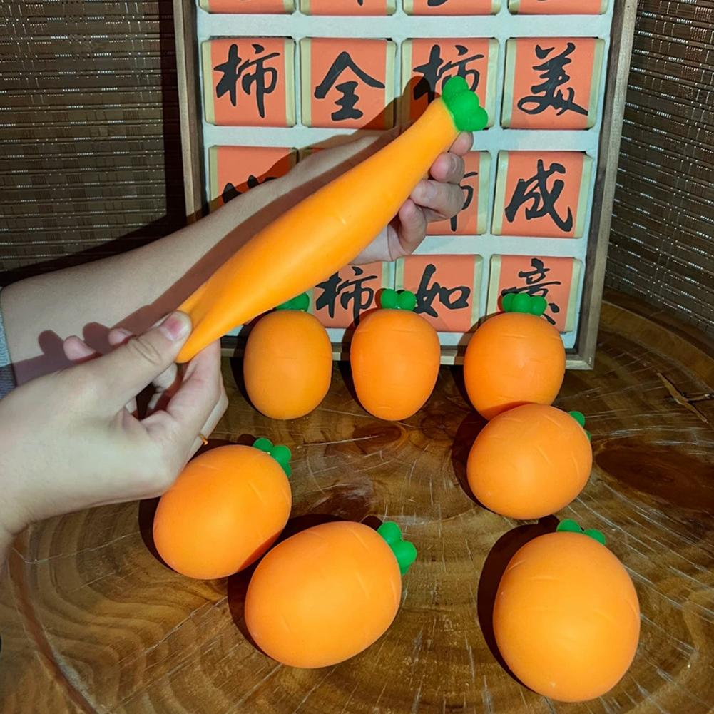 Kawaii Carrot Squishy Toy Soft Slow Rising Simulation Vegetable Stress Relief Fidget Toys For Kids Adults Decompression Gift