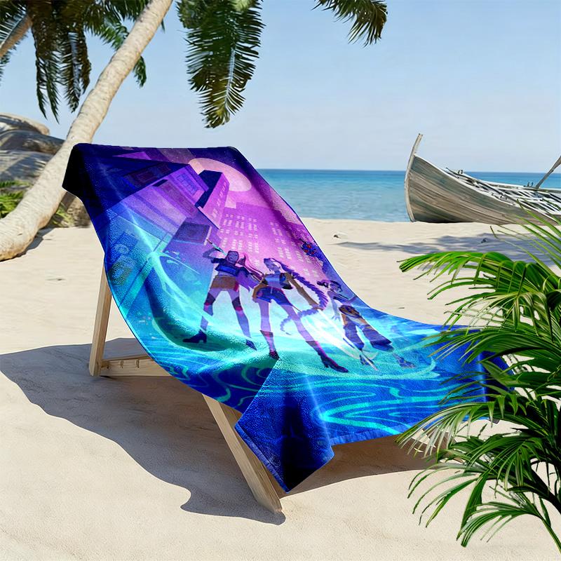 Dynamic Warriors: Action Adventure beach towel Portable for travel Beach towel for vacation photos swim Outdoor pool towel seaside beach towel