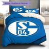 FC Schalke 04 Set Copripiumino Trapuntato Federa Decorazione per la Casa Regalo di Compleanno (1 * copripiumino + 2 * federa, senza nucleo)