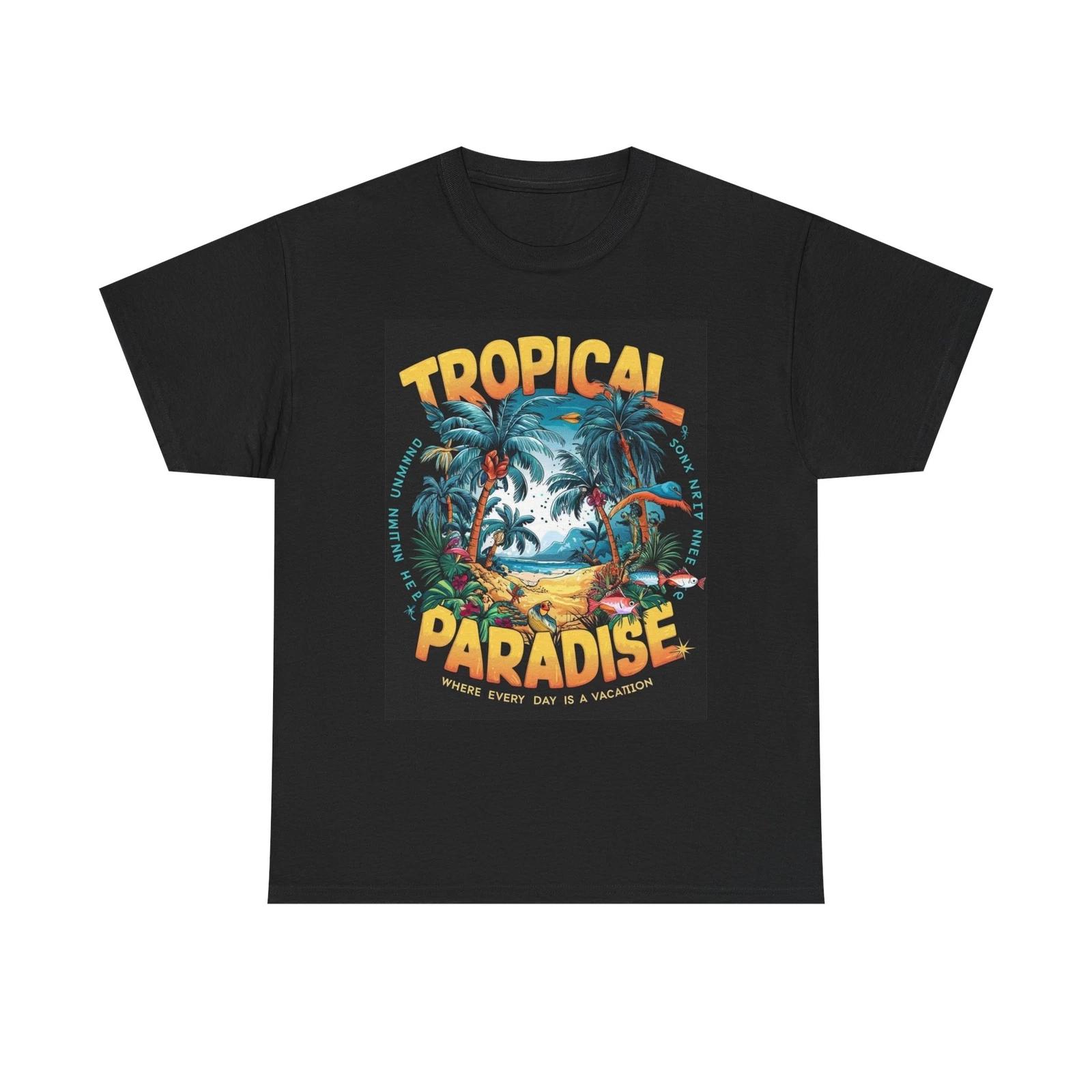 Men s and Women s T-shirts Tropical Paradise Graphic XS