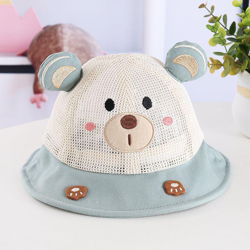 Infant Sun Protection Bear Hat – Breathable Mesh Bucket for Boys & Girls