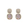 New Square Colorful Zircon Ear Stud Earrings for Women Personality Fashion Daily Wear Accessories Party Jewelry Birthday Gifts