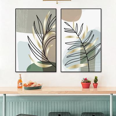 Scandinavo semplice astratto arte murale bohémien linea foglia geometria HD tela poster stampe casa camera da letto soggiorno decorazione