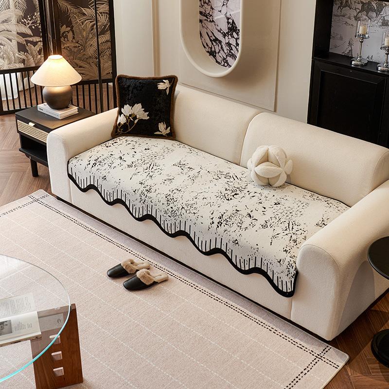 Premium Leather Sofa Special Cushion  New Fixed Non-Slip Cover Cloth Towel Four-Season Universal Seat Cushion