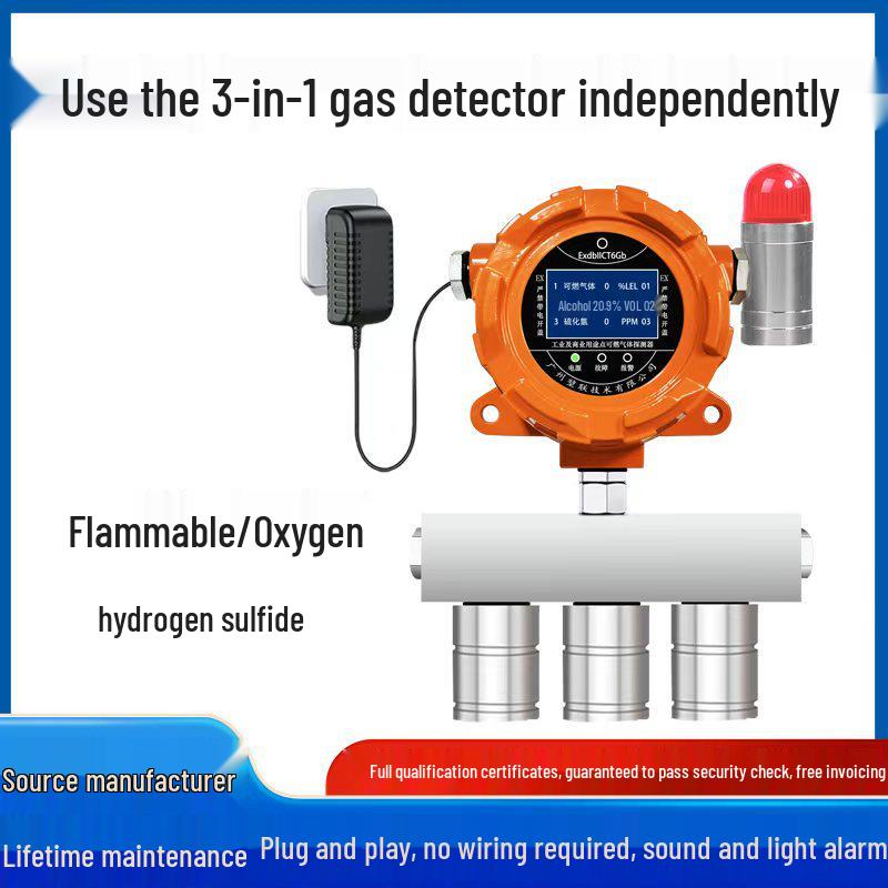 Multi-Gas Detector: O2, Combustible, CO, H2S
