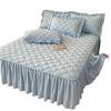 A-class Thick Quilted Bed Skirt - Winter Dustproof Non-Slip Bed Cover with Princess-Style Skirt Edge