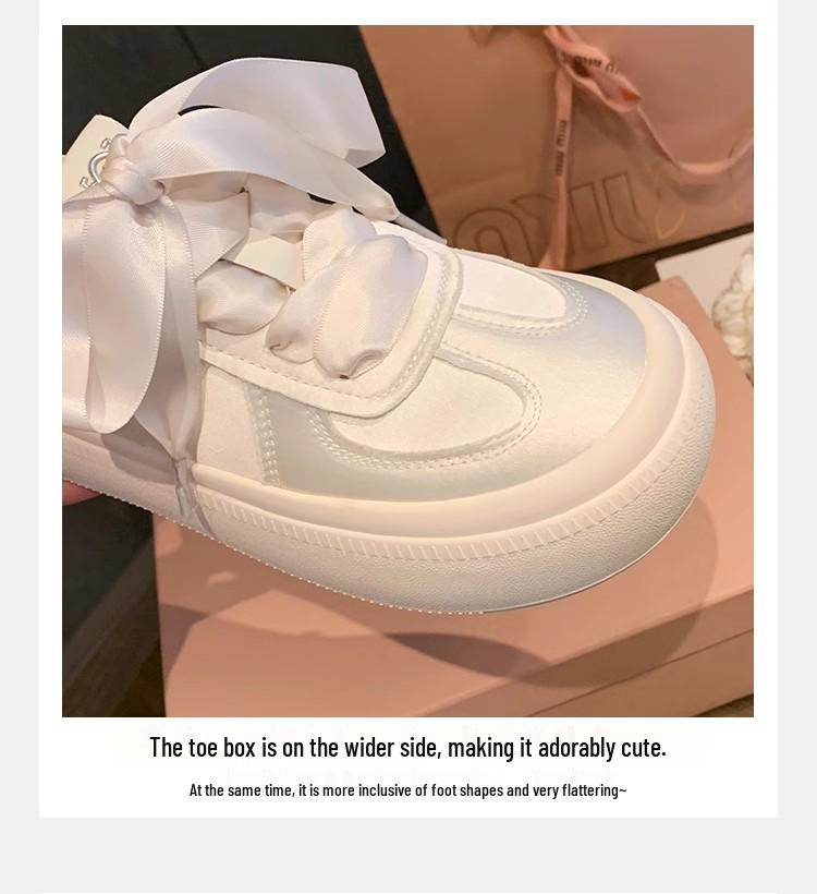 Women's Spring/Summer 2025 Grape Mom Satin German Trainer: Leather, Thick Sole, Height-Increasing, Lace-Up Skate Shoes