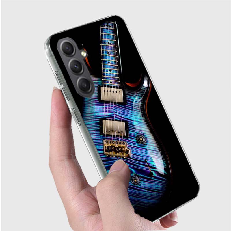 Eddie Van Halen Graphic Guitar Phone Case for Samsung A16 A26 A36 A56 A17 A37 A57 A07 A06 A02S A03 A04S A05S Galaxy Note 20 10 A