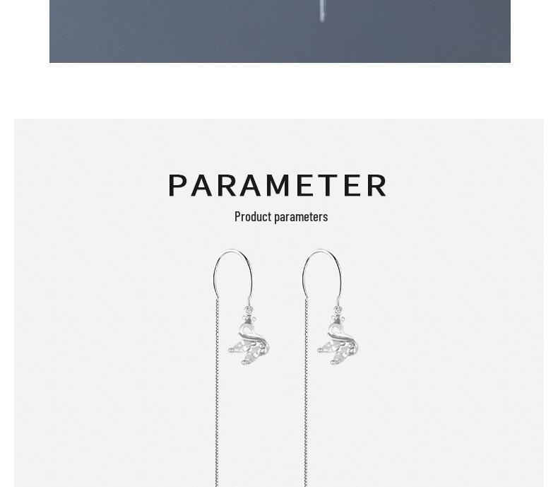 S925 Sterling Silver Swan Tassel Earrings - 2026 Korean Style: Long, Versatile, Fashionable for Women