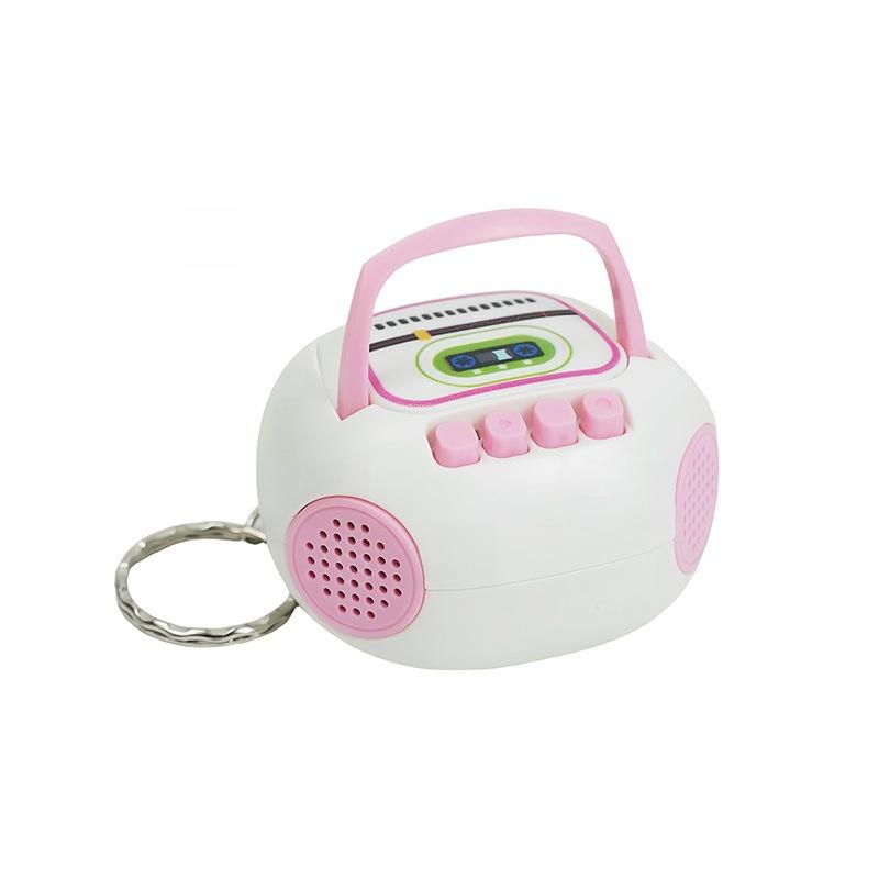 Mini Retro Recorder Keychain Easy To Use Lightweight Recording Device for Backpack Pendant Daily Commute