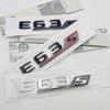 CWDRF1 3D ABS Chrome Black E63 Mercedes Benz S Logo E63S Badge Letter Sticker E63S Accessory Car Trunk Badge