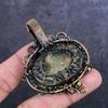 Unakite Gemstone Handmade Copper Wire Wrap Jewelry Pendant 2.56" ET-4934