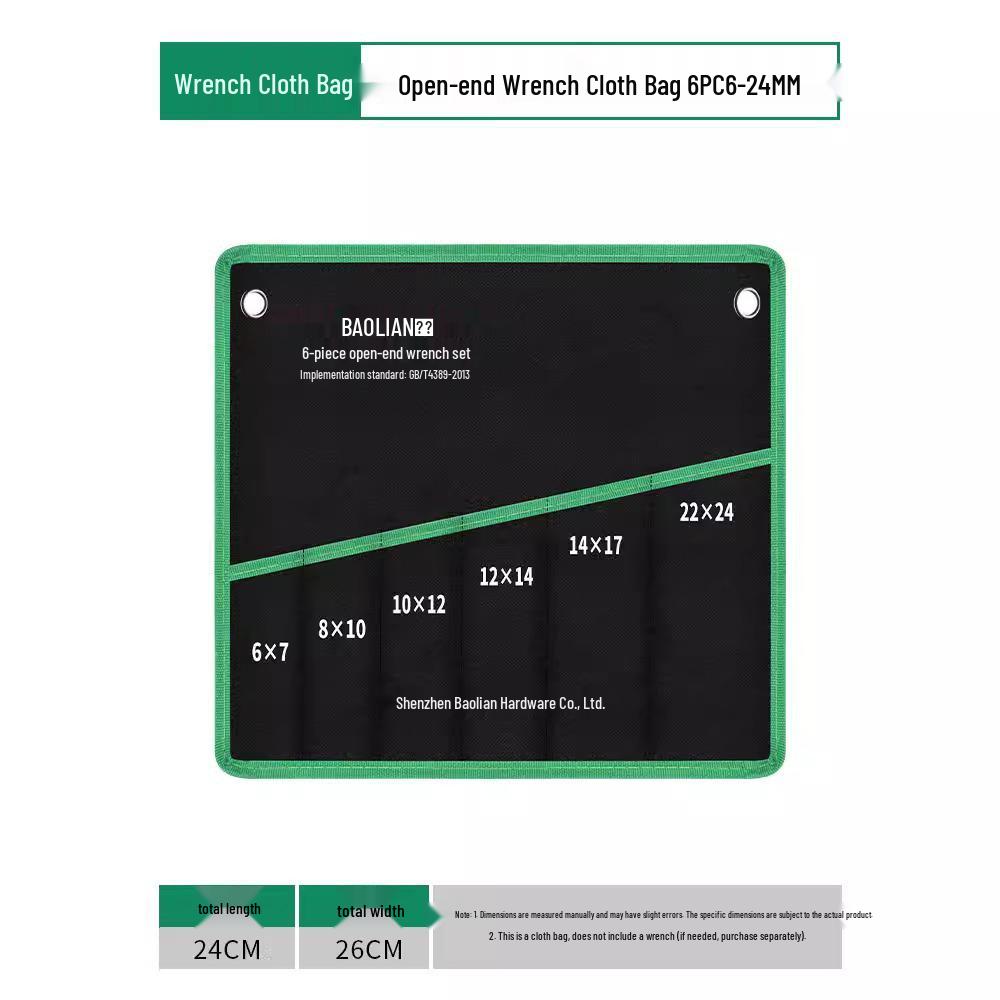 Baolian Multifunctional Tool Bag - Thickened Canvas Storage for Combination and Open-End Torx Wrenches