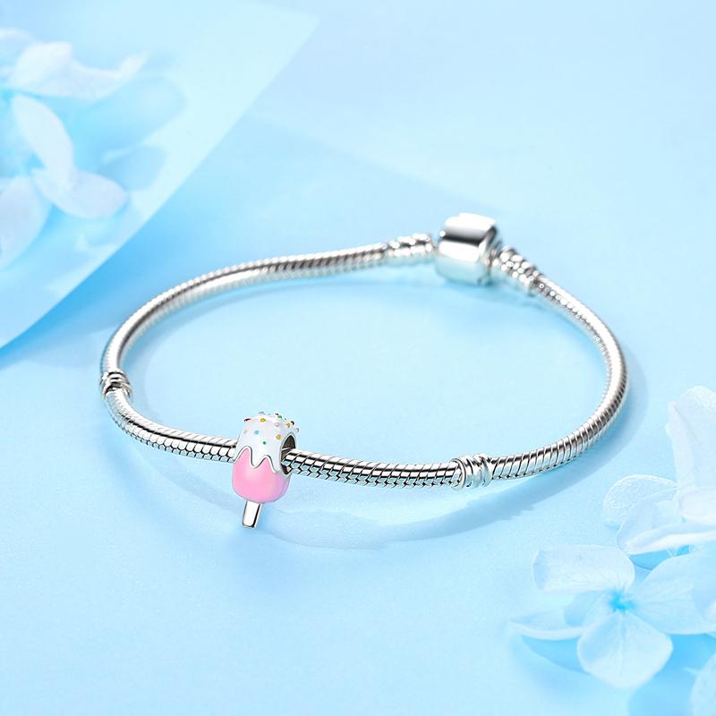 Original 925 Sterling koppar Berlocker Fotboll Fotboll Kärlek Kaffe Pärlor Passar Märkesarmband Halsband DIY Zirkon För Kvinnor