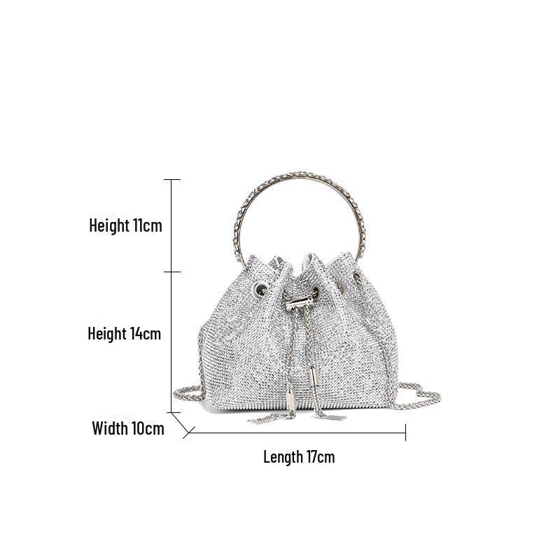 Spring 2025 Women's Rhinestone Chain Crossbody Bag – Korean Fashion Evening Bag