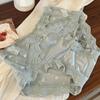 Transparent Lace Flower Panties Satin Silk Lace Mesh Briefs Lingerie French Style Briefs  Gifts