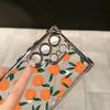 Soft Cover Phone Case for Samsung Galaxy S22 Ultra s24ultra s24fe S23 S21FE S25 Ultra S24 S20 FE S25 Plus Cartoon Orange