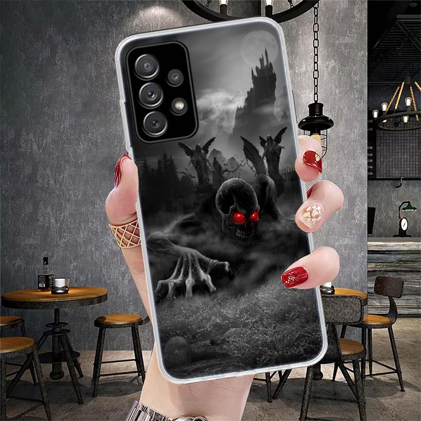 

Reaper Skull Skeleton Gun Phone Case For Samsung Galaxy A12 A22 A32 A52 A72 A02S A51 A50S A71 A70 A31 A20S Note 20 Ultra S10 A10 Samsung Note 20Ultra