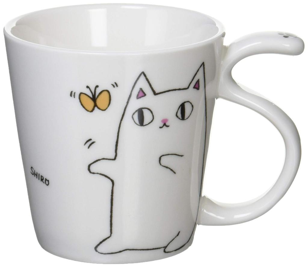 Cat 3 Brothers Tail Mug Shiro 13010