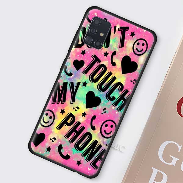 Do Not dont Touch My Phone Case for Samsung Galaxy A51 A71 A50 A21s S20 FE S21 Ultra A31 A10 A20e A41 A70 Black Soft TPU Cover