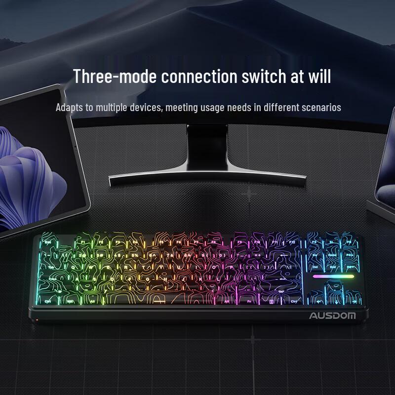 AUSDOM H87 Tri-Mode Mechanical Keyboard