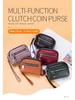 Women's Double Zipper Leather Clutch: Large Capacity Multifunctional Coin Purse & Small Handbag