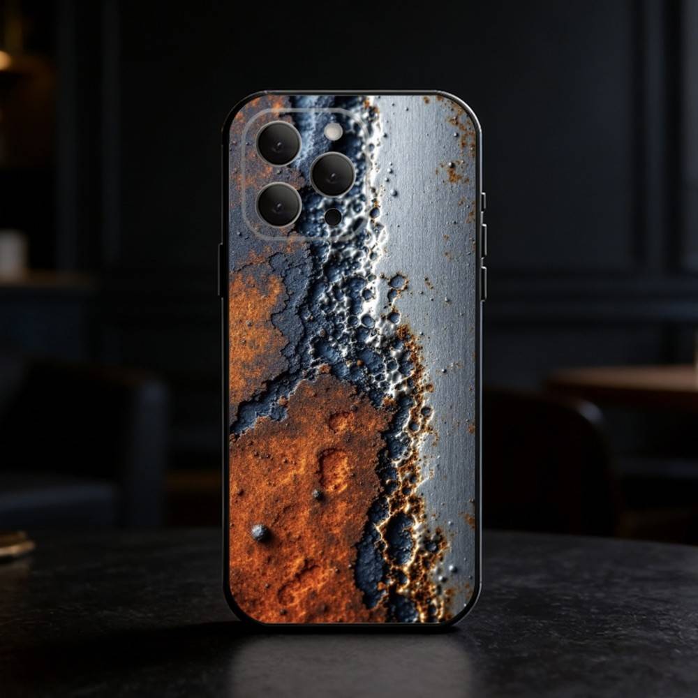 Retro Industrieller Stil Rostige Wände Handyhülle Silikon schwarz Weich Für IPhone 17,16,15,14,13,12,11,SE,Plus Pro Max