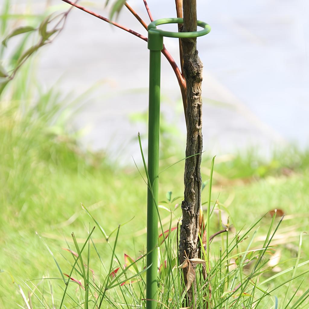 5-Pack Flexi Plant Adjustable Plastic Plant Support Stakes with Secure Support Ring Versatile Garden Stakes for Indoor Plants