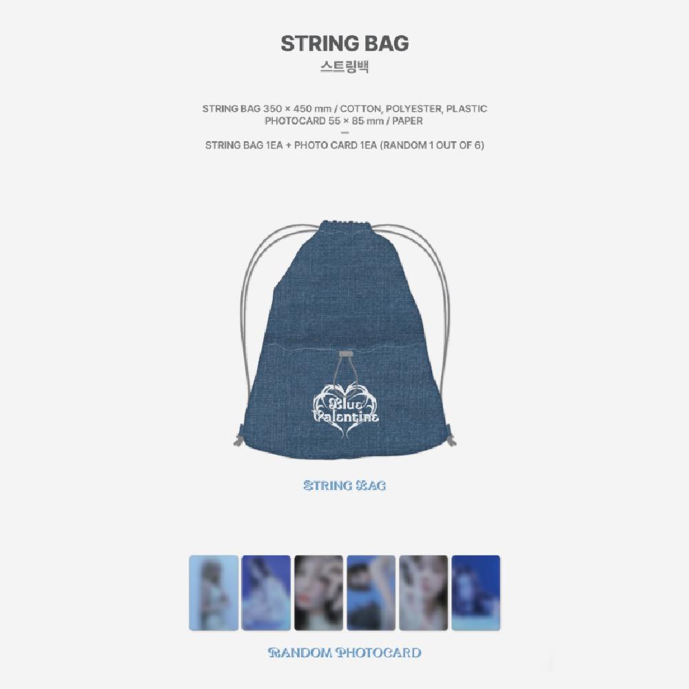 Pre-order NMIXX Blue Valentine POP-UP Store String Bag